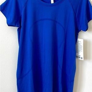 Lululemon psychic blue short sleeve swiftly tech size 2